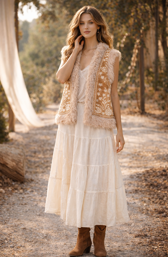 Lombard Tan Knit Vest