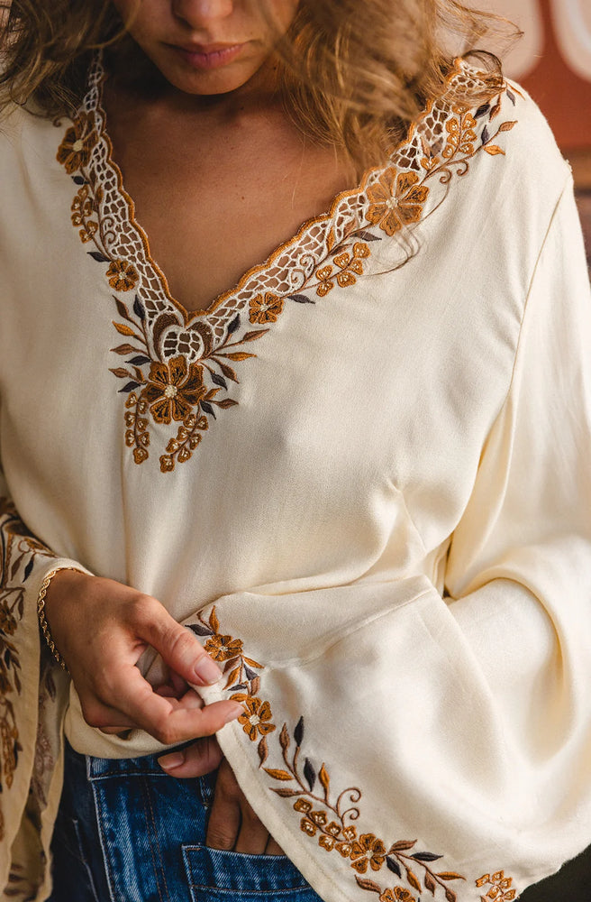 Marlo Arden Embroidered Blouse