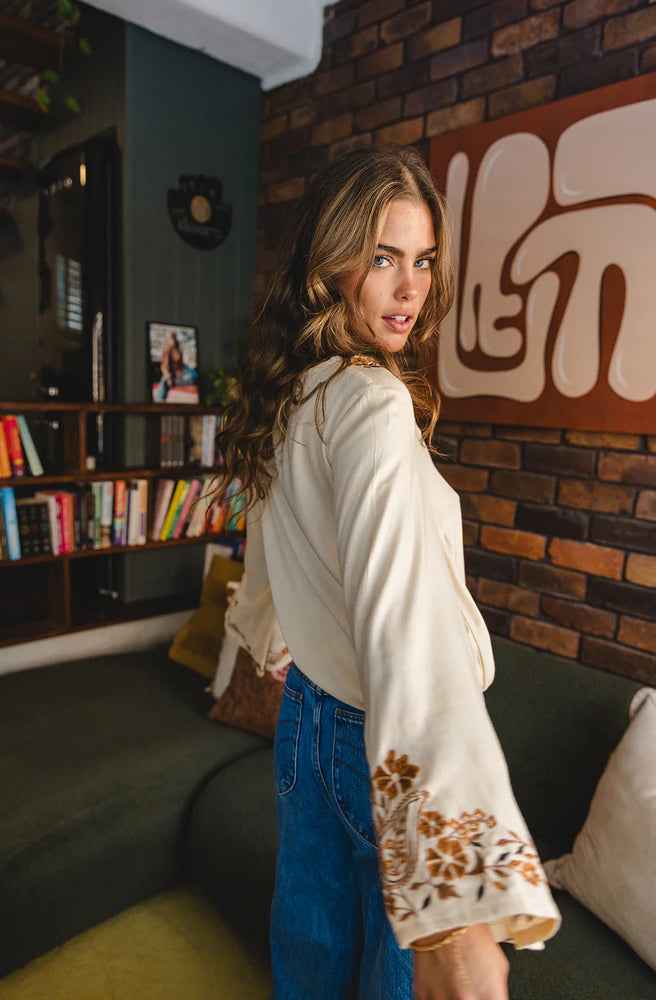 Marlo Arden Embroidered Blouse