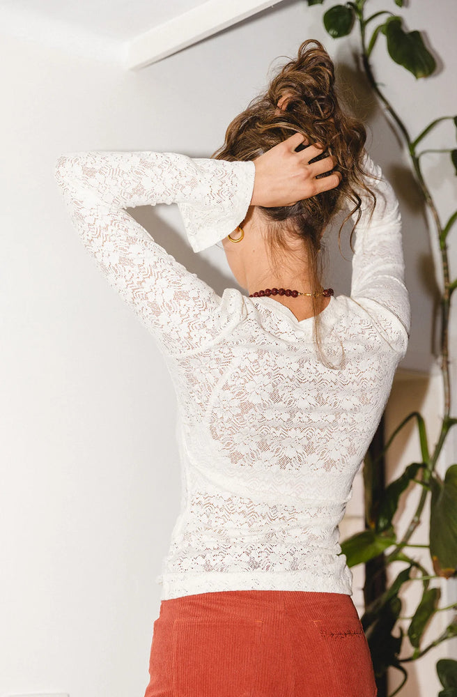 Marlo Cream Lace Layering Top