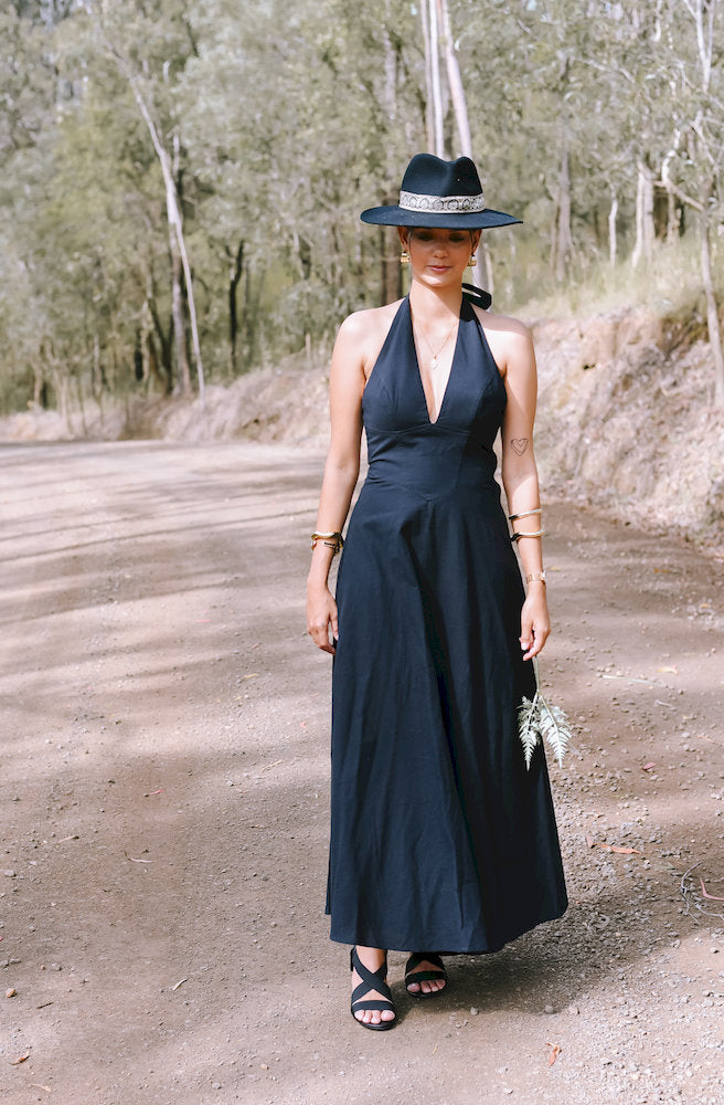 Midnight Rose Halter Maxi