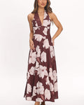 Mocha Magnolia Halter Maxi