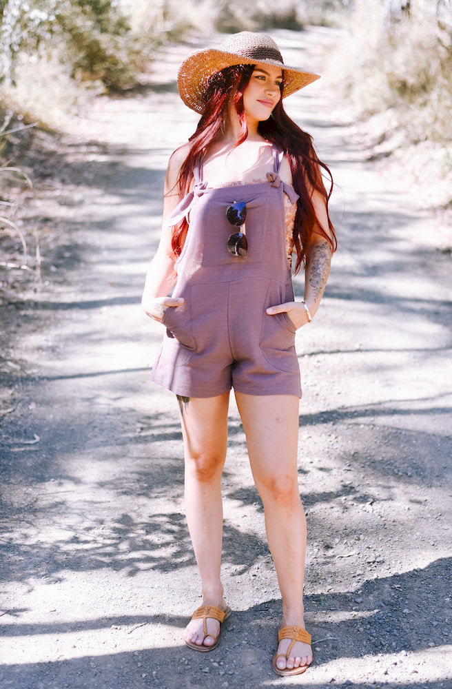Mocha Short Tide Overalls