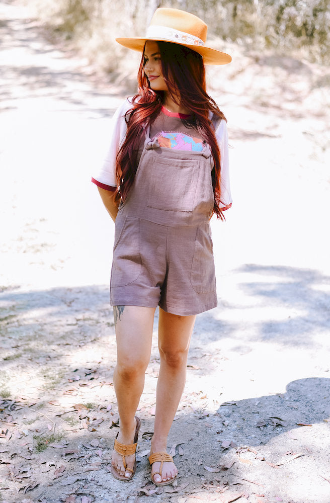 Mocha Short Tide Overalls