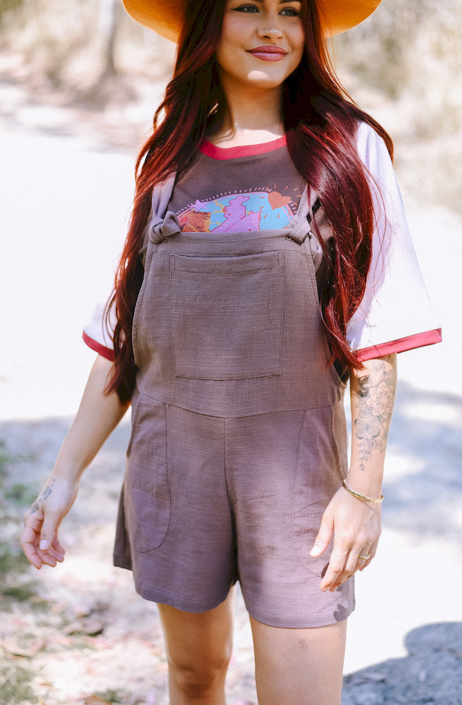 Mocha Short Tide Overalls