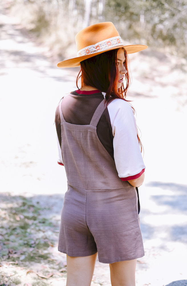 Mocha Short Tide Overalls