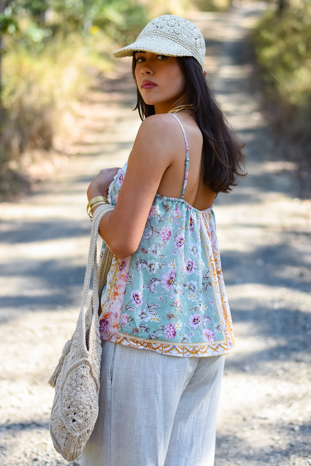 Pastel Mosaic Lace Singlet