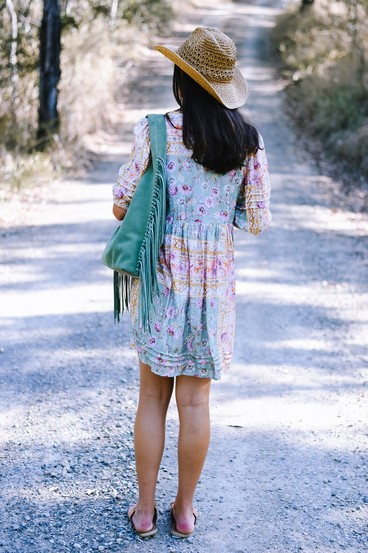 Pastel Mosaic Mini Dress