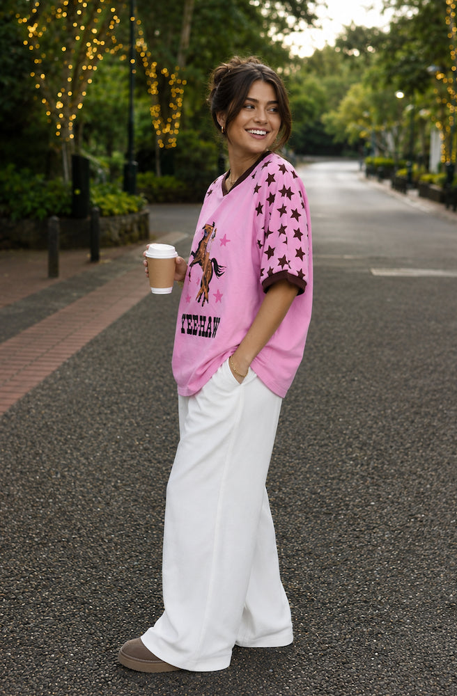 Pink Rodeo Yeehaw Tee