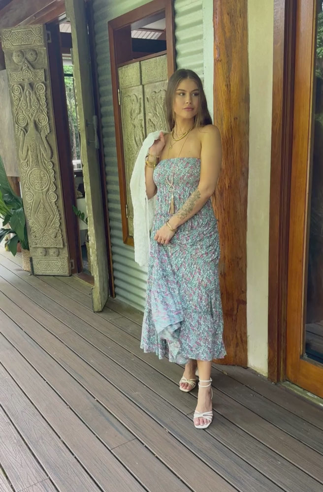 Olive Flower Aline Skirt