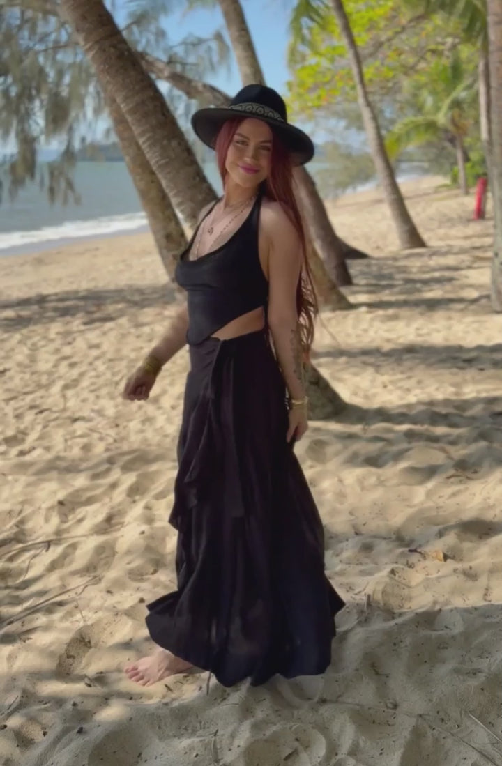 Ebony Nymph Wrap Skirt