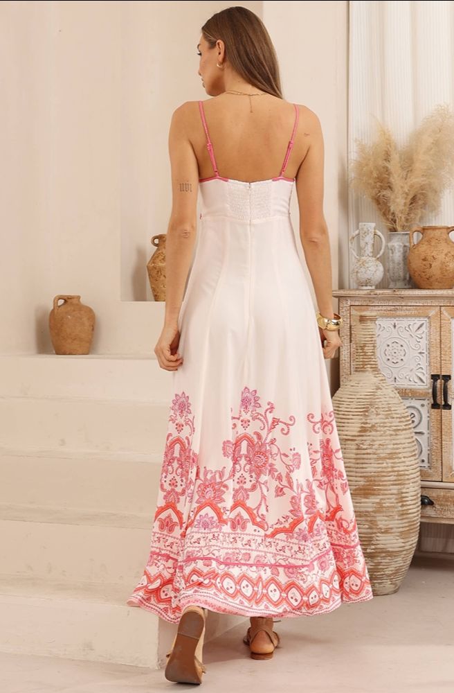 Rosevine Santorini Maxi Dress Back View