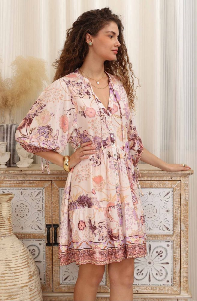 Rosewater Reverie Babydoll Dress