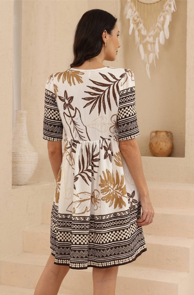 Sahara Botanical Mini Dress