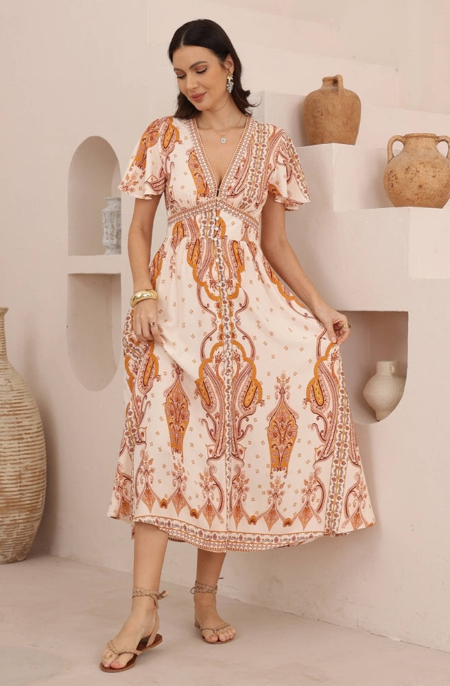 Sienna Paisley Maxi Dress