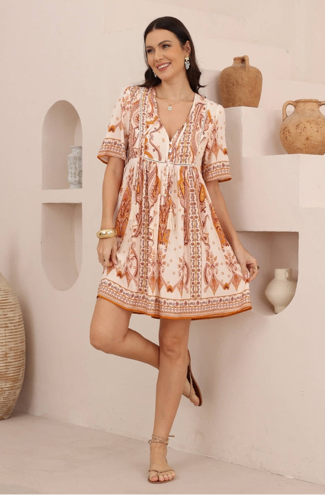Sienna Paisley Mini Dress