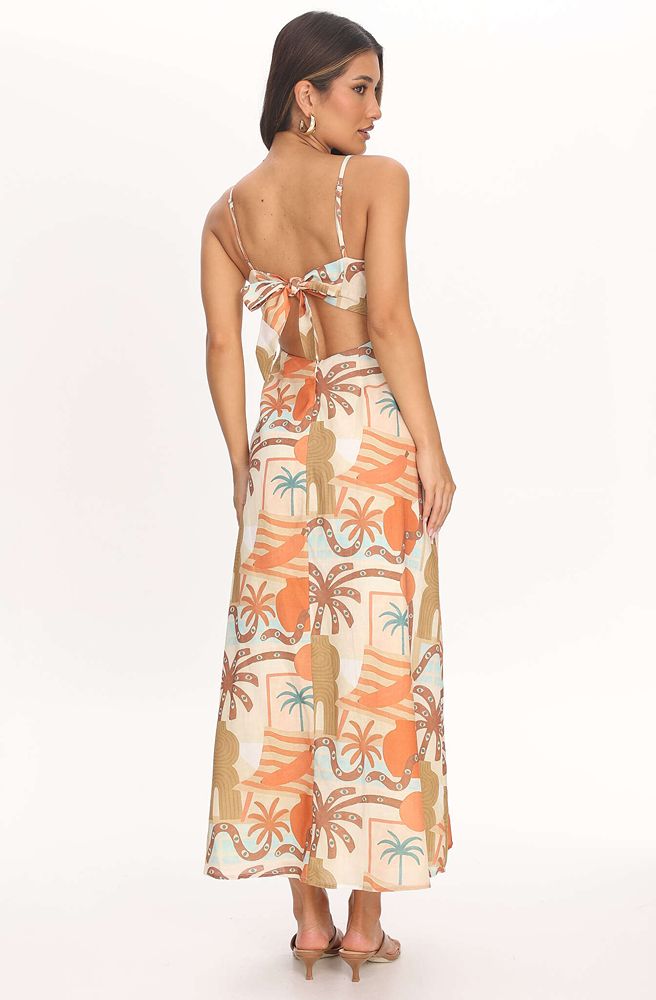 Sienna Sunset Maxi Dress Back View