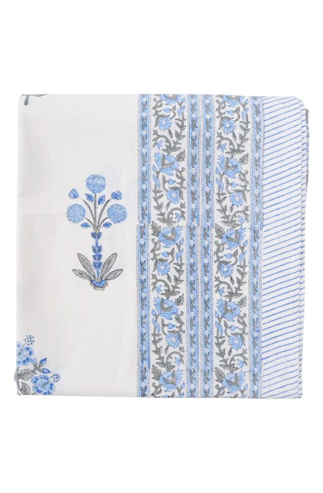 Tablecloth Block Print Hampton Folded