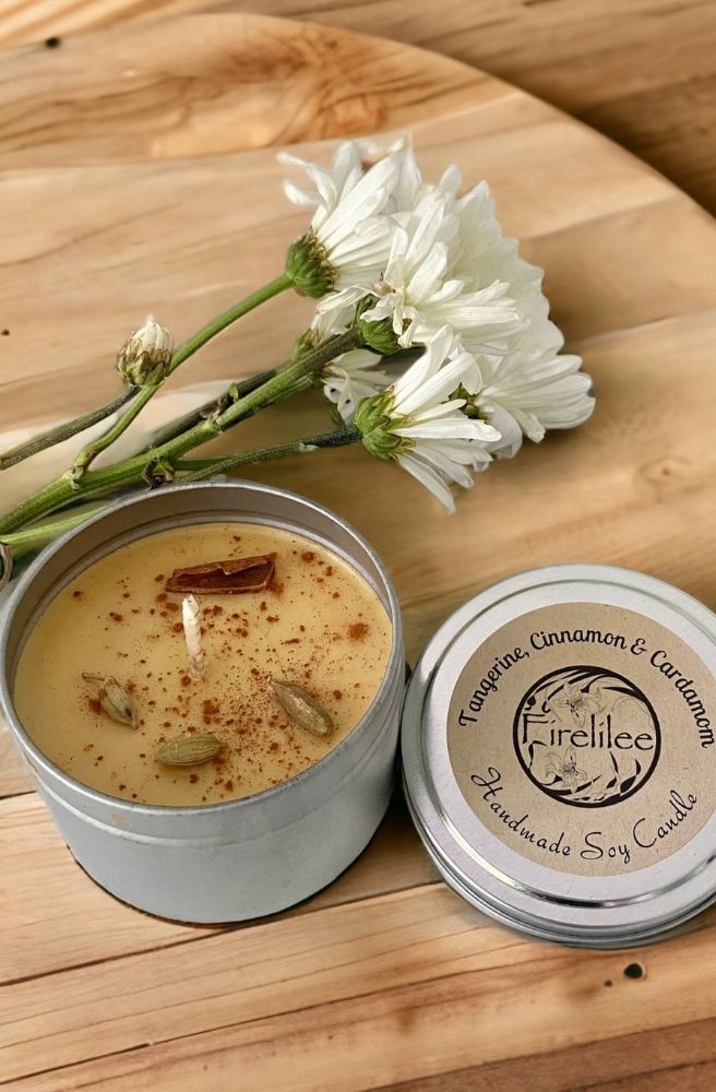 Tangerine Cinnamon and Cardamon Candles