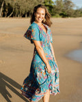 Teal Enchanted Forest Nicki Midi Dress