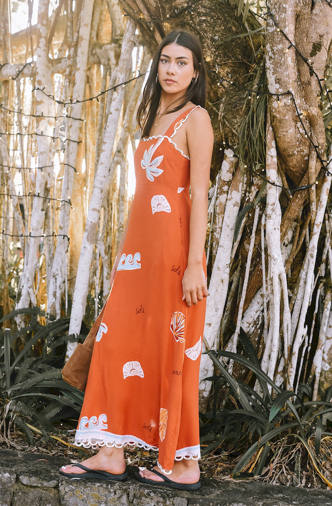 Terracotta Tide Maxi Dress