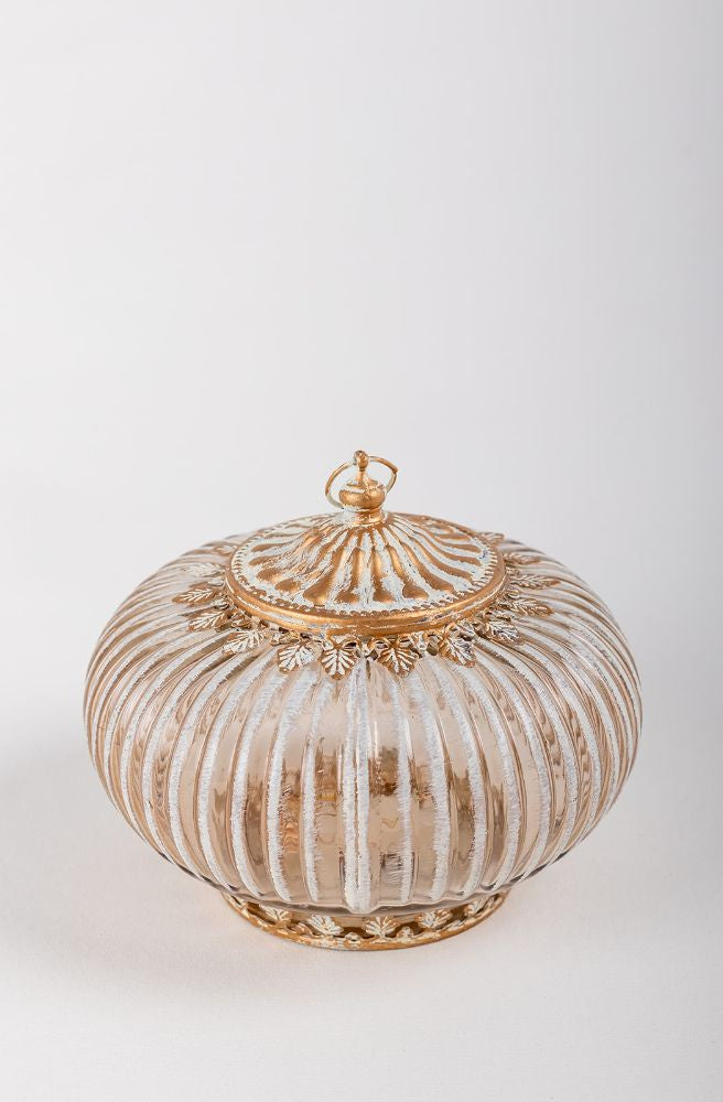 round glass moroccan boho style lantern