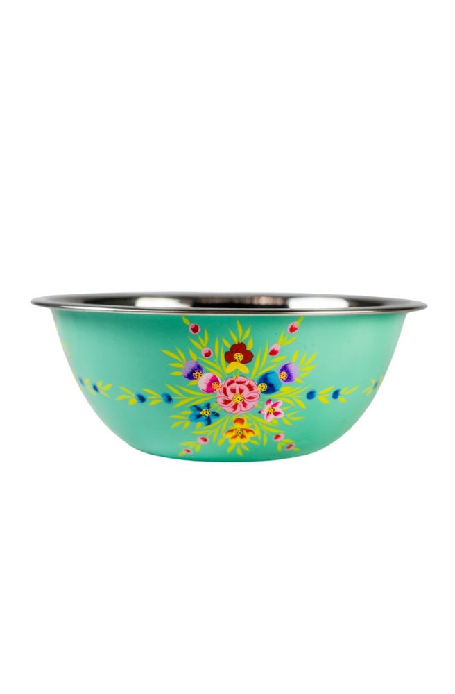 picnic folk stainless steel bohemian kitchenware mixing bowls