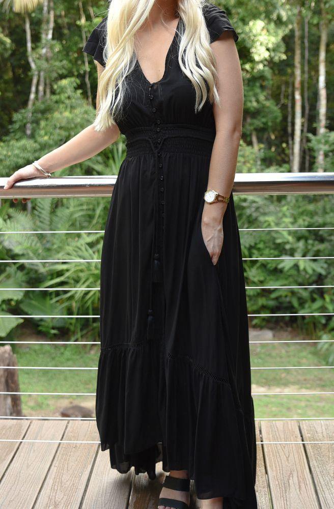 Scarlett Black Nafisa Maxi Dress - Tonketti 