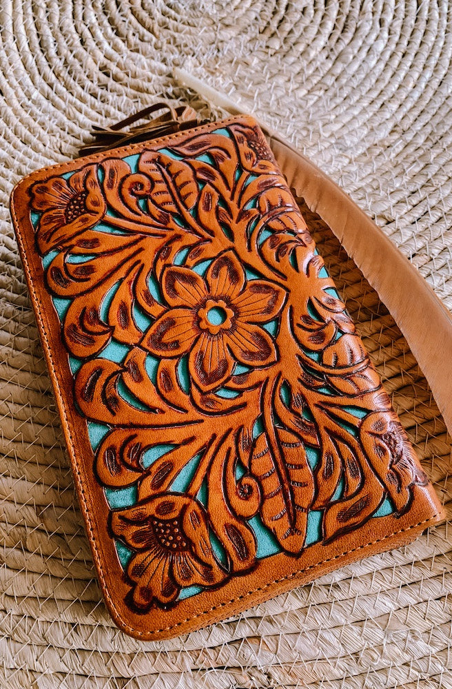 Shannie Floral Wallet | Handmade Leather wallets