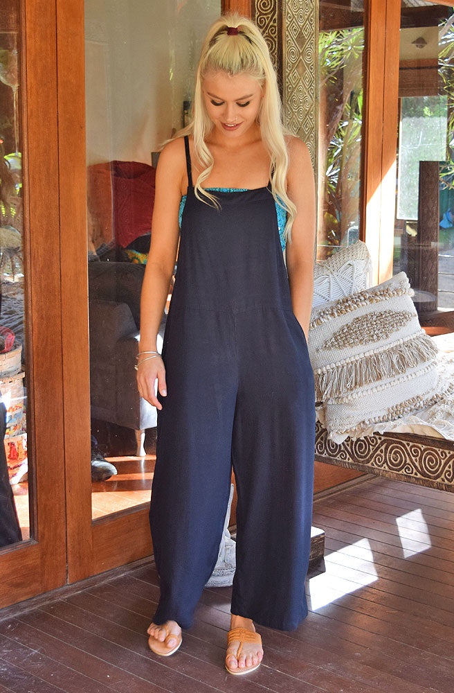 Freez Black or Navy Overalls | Bohemian Style by Tonketti 