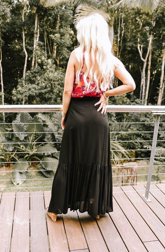 Ebony Saradon Wrap Skirt - Tonketti 