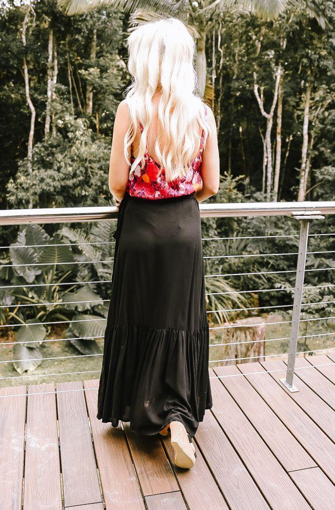 Ebony Saradon Wrap Skirt - Tonketti 