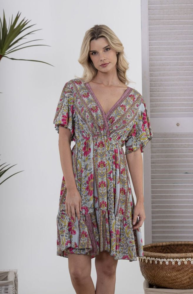 womens boho clothing online mini dress floral print