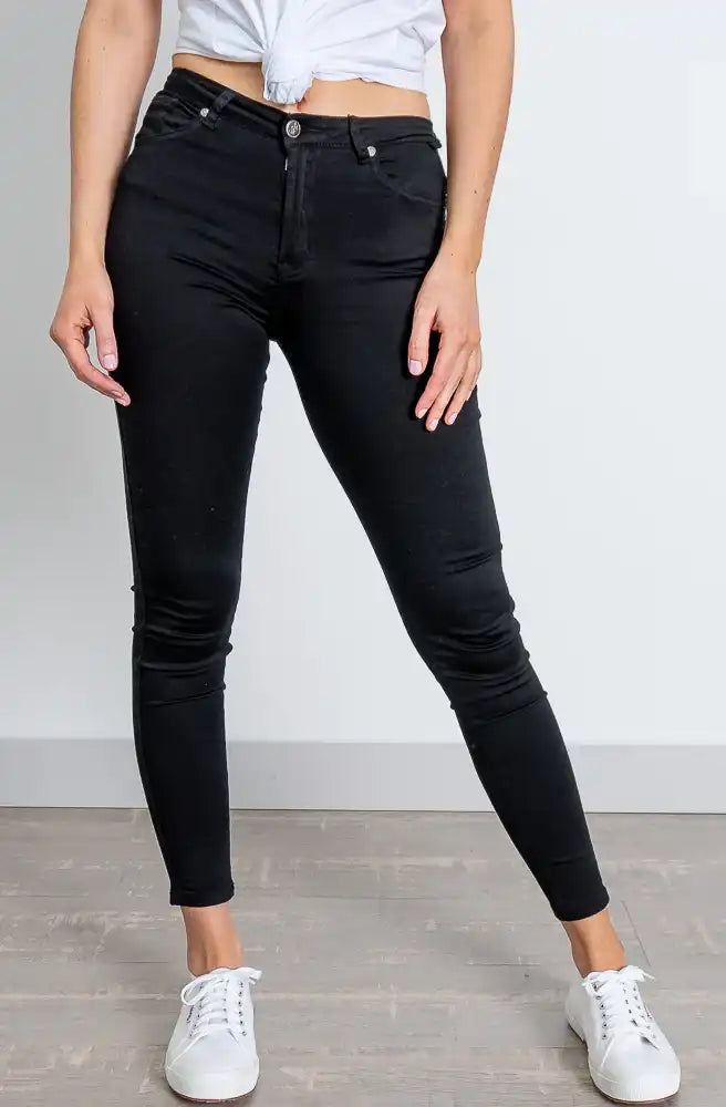 Refuge Black Colour Gelato Legs Pants