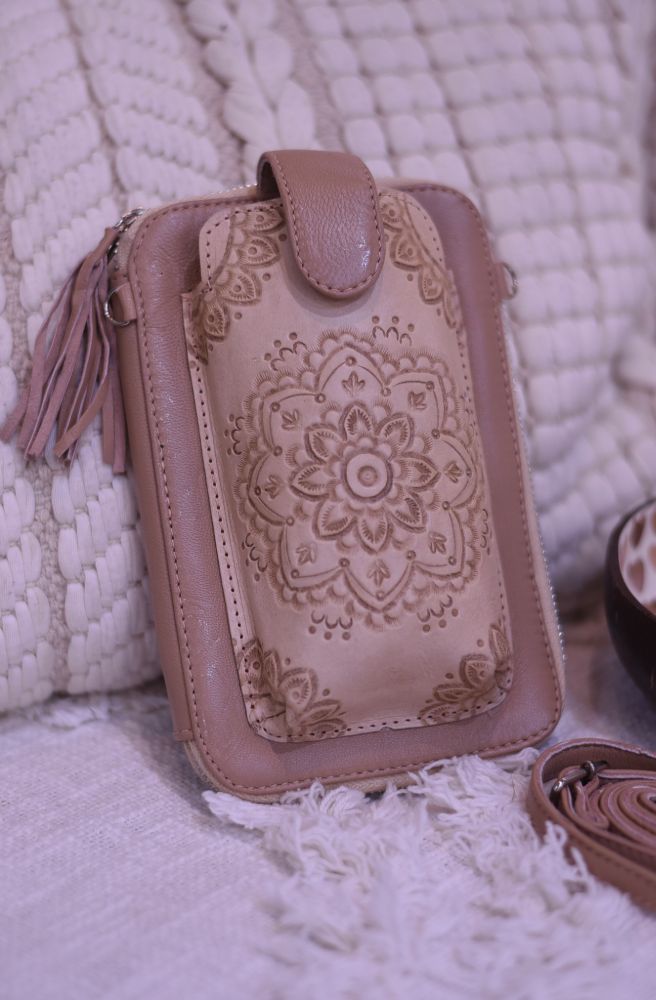 Posy Leather Phone Pouch Wallet