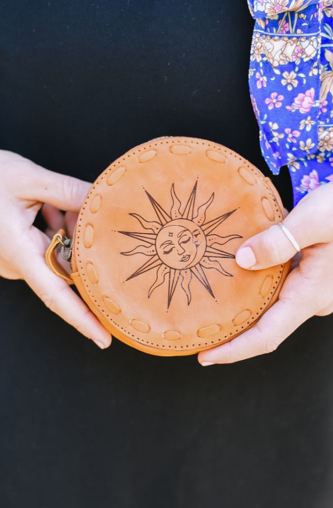 Sun and moon coin purse
