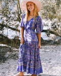 Cobalt Bloom Nicki Midi Dress