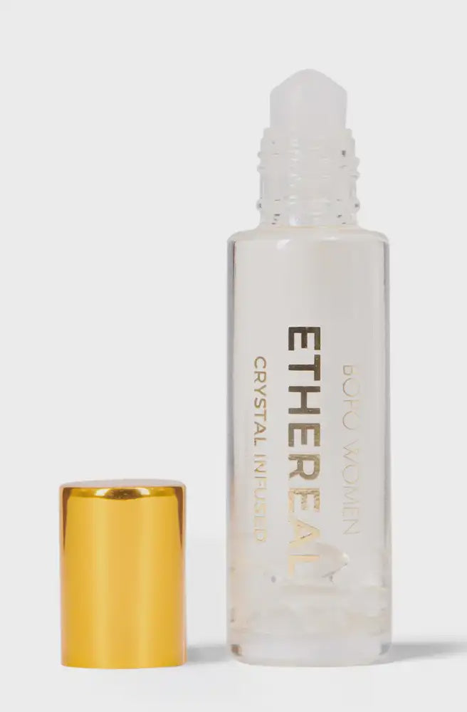 crystal infused natural aromatherapy oil roller