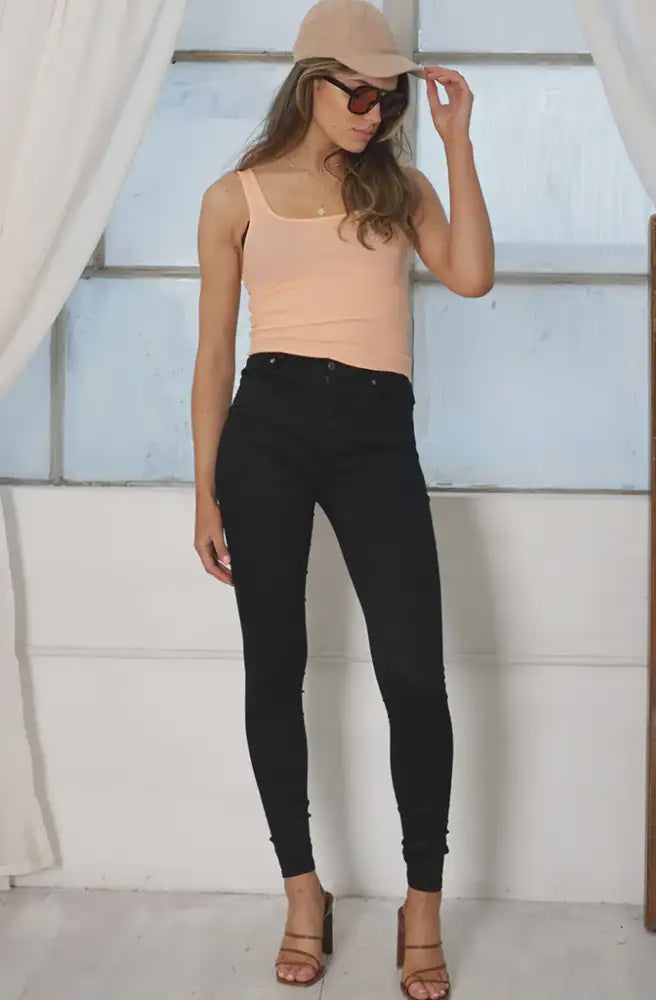 Refuge Black Colour Gelato Legs Pants