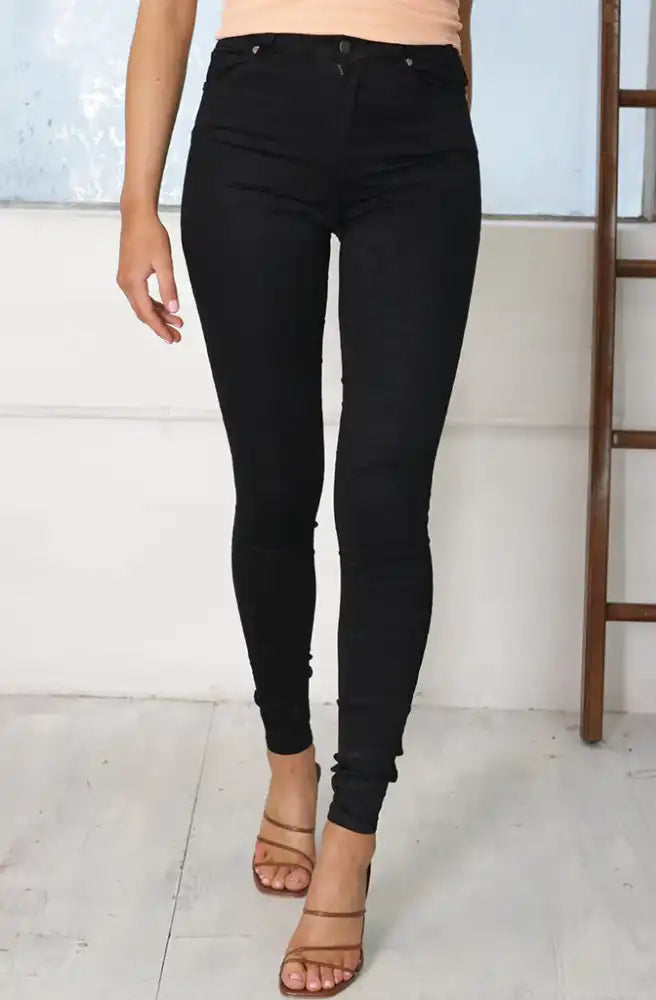 Refuge Black Colour Gelato Legs Pants