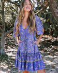Cobalt Bloom Nicki Mini Dress