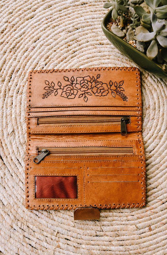 Desert Rose Leather Wallet - Tonketti 