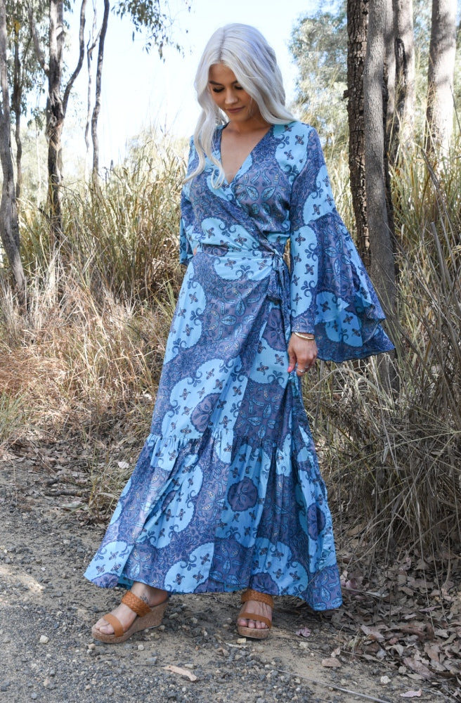 Lulu Print Saradon Maxi Dress