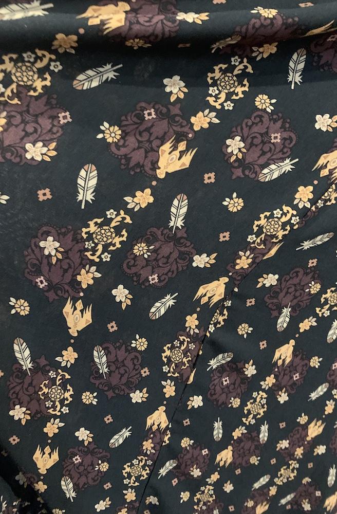 Savannah Nafisa Maxi Dress close up savannah print rayon fabric